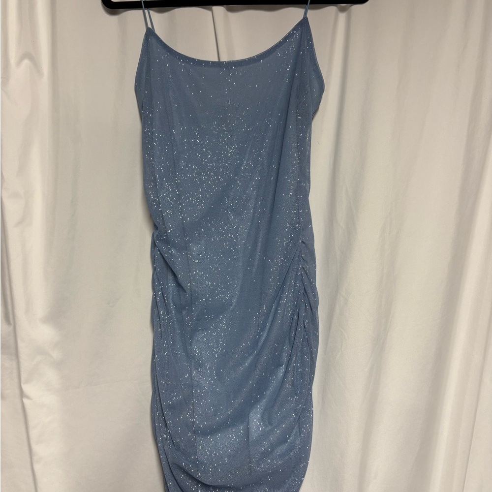 Windsor Blue Spaghetti Strap Slip Dress